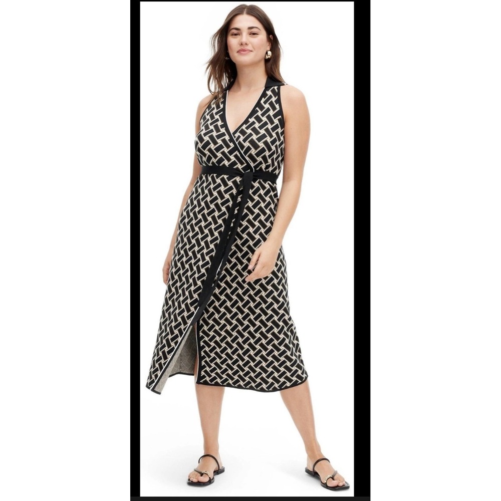 Diane von Furstenberg Women's Wrap Sleeveless Limited Edition Dress (Size XXL) - Picture 3 of 14